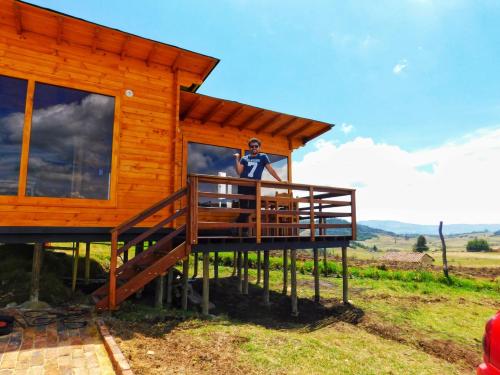 Exterior view, Cabana con vista a la laguna de Tota in Cuitiva Town Center