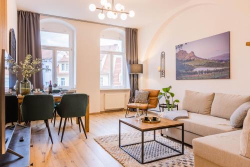 Fynbos Apartments Theaterblick, historisch & stilvoll, Parkplatz in Meißen, Deutschland