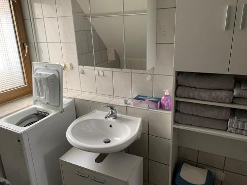 Badezimmer, Sigis Fewo - Monteurwohnung in Erbendorf
