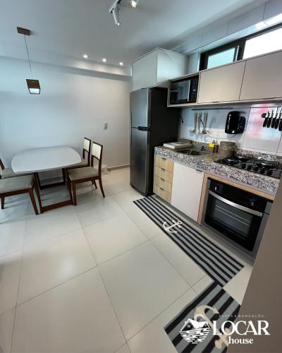 ห้องครัว, Flat mais completo a BEIRA MAR no Barra Classic em Barra de Jangada in กันเดยาส