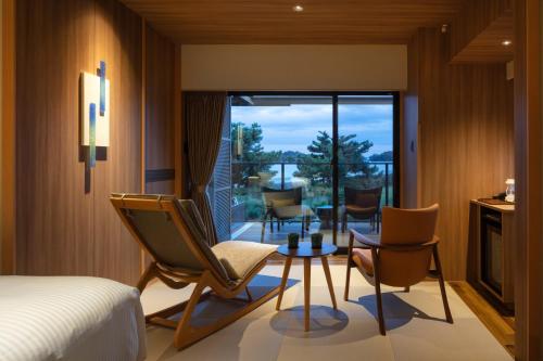 松島一の坊ツインルーム　室外専用バスルーム付