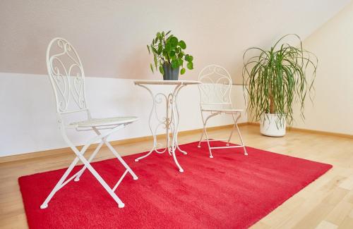 Ferienwohnung Raffael 100 qm, 2 große Betten im Wohnzimmer