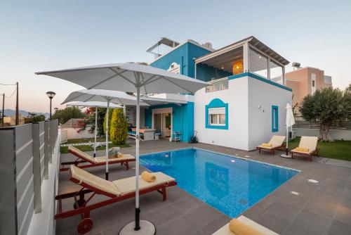 Seabreeze Villa - with Jacuzzi & heated pool - Accommodation - Mastichari