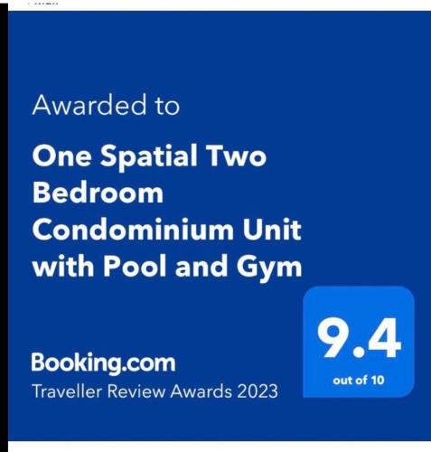 One spatial iloilo city two bedroom condo with free Netflix wifi pool and Gym One spatial iloilo city two bedroom condo with free Netflix wifi pool and Gym