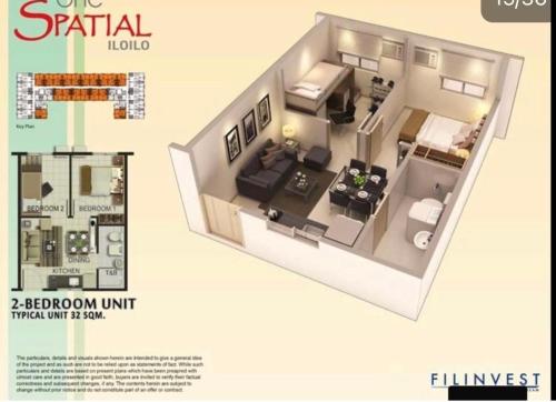 One spatial iloilo city two bedroom condo with free Netflix wifi pool and Gym One spatial iloilo city two bedroom condo with free Netflix wifi pool and Gym