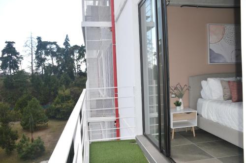 Balcony/terrace, Cozy Stays Cayala Apartments near USA Embassy 601 in Zone 16