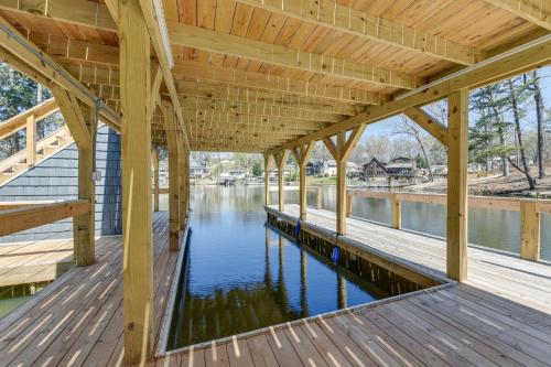 Badin Lake Cabin with Dock and 2-Story Boat Slip!