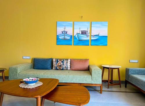 Lovely 2BHK Lux Apartment w Pool nr Candolim