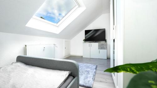 2,5-Zimmer inkl Arbeitsplatz, WLAN & free Netflix, Amazon-Free Parken vollausgestattete Wohnung, 24h in 漢姆