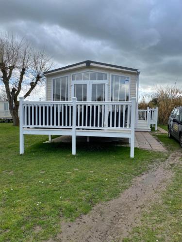 Exterior view of Holiday home at cherry tree holiday park Burgh castle Great Yarmouth Norfolk