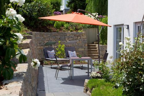 陽台/露台, Tauberperle - Exklusives Ferienapartment in 勞達-科尼雪芬