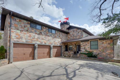 Dragon Castle with Secret Passage, Dock, and Hot Tub
