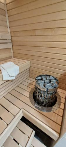 Sauna, Apartment Kauppatie, kolmelle in Korsholm