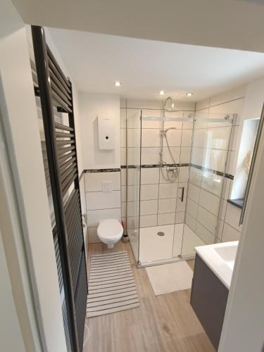 Bathroom, Ferienhaus Wald&Wiese in Leisel