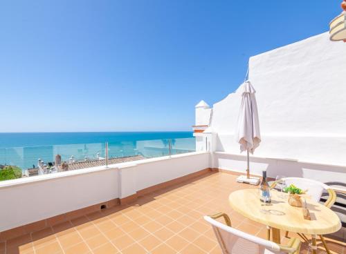 Erkély/terasz, 25 négyzetméteres, 1 hálószobás Apartman 1 fürdőszobával Fuente del Gallo Beach területén (Apartamentos El Roqueo) in Fuente del Gallo Beach