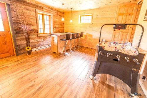 Chalet bois rond aux paysages uniques avec Spa !