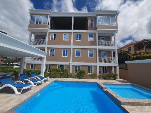 B&B Roseau - VIP Residence - Ocean & Pool view Lovely 2-Bedroom Apartment - Bed and Breakfast Roseau