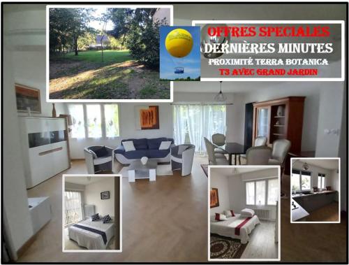 Apt T3 moderne avec jardin, standing et calme, parkings, prox parcs