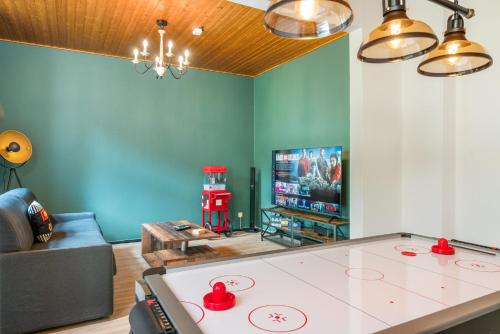 Gemütliche Wohnung mit Billiard-/Airhockeytisch und Netflix