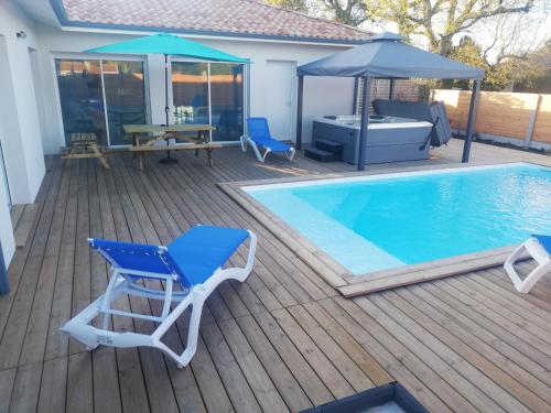 Magnifique Villa sur le Bassin d'Arcachon - JACUZZI+PISCINE - 8à10pers - Location, gîte - Biganos