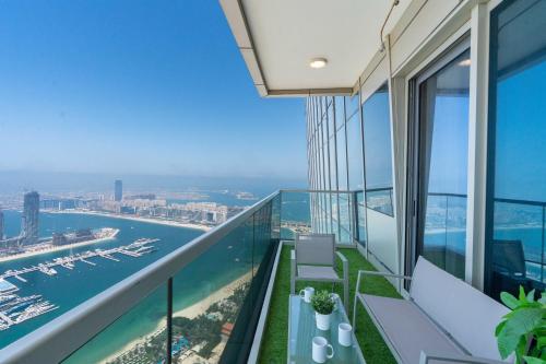 Balcony/terrace, Incredible Full Sea and Dubai Eye View in Marina near Bounty Beets