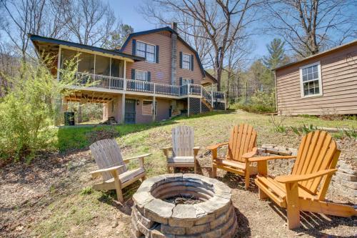 Rustic Ellijay Cabin with Fire Pit and Mtn Views!