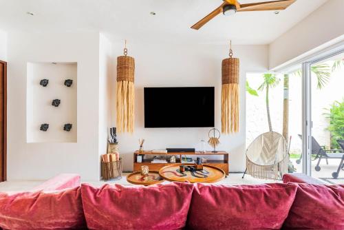 Villa EkBalam & Villa Flamingo, Luxury Villas, Private Pool, Private Garden, Jacuzzi, 24h Security in Tulum, Mexico