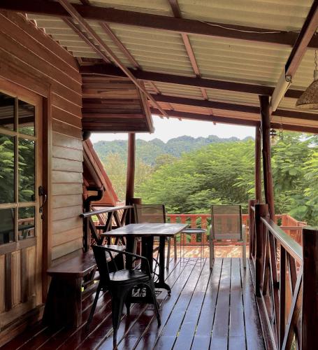 Balcony/terrace, BaanRaiKhunYa near Kaeng Lawa Cave
