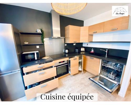 Cocina, Le 9 de Cœur - Hyper Centre Arras - 6 voyageurs- Spacieux 75m2 - 2Ch in City Center