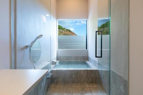 Hot spring bath, Zen-no-yu Hotel near Kawazu Nanadaru Waterfalls