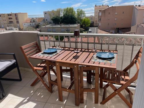Balcony/terrace, Appartement au Grau D'Agde near Thai Phitsanulok Restaurant
