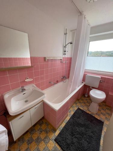 Bathroom, Ferienwohnung Hinterberg in Furstenstein
