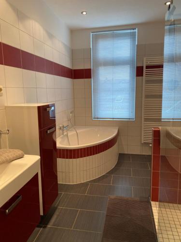 Fürdőszoba, Apartment am Elm in Königslutter am Elm