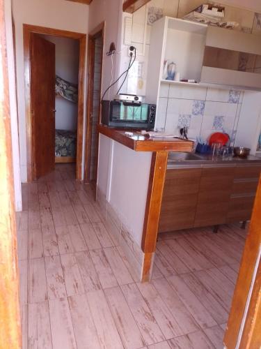Kitchen, Cabanas Huazimul in Santa Lucía