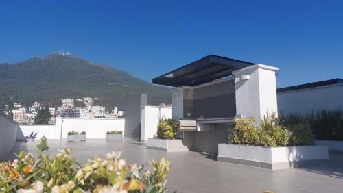 Erkély/terasz, Excelente apartamento, 2 hab. con vista única UIO (Excelente apartamento, 2 hab. con vista unica UIO) in Rumipamba