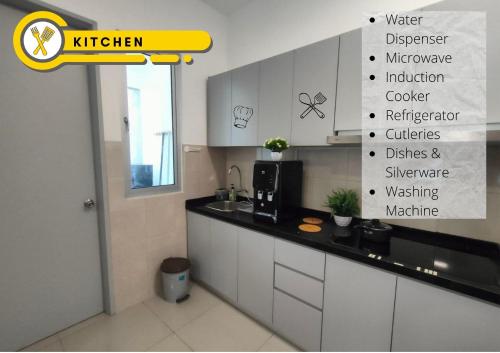 Kitchen, Beauty Home 2R2B, 15km to Uitm, 6 Pax, 2 Parking in Kota Kemuning