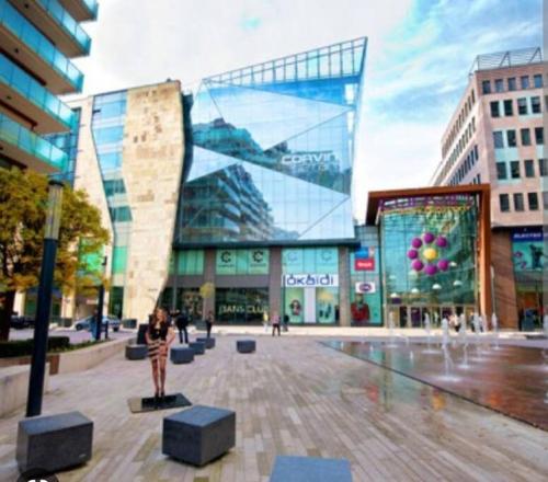 Trendy 2 ROOM Flat, next to Corvin Mall FREE Huge Garage! AC,DISHWASHER,WASHMACHINE, SMART TV, Budapest