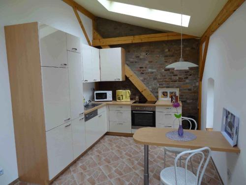 مطبخ, Ferienwohnung Nitschke Zum Nusshof in آهرنزفيلد