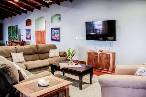 Beach Front House in Playa Hermosa. + Guest House