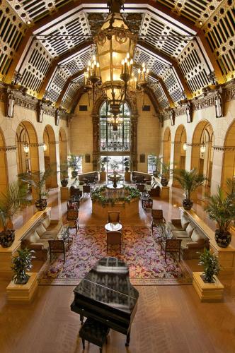 Lobby of the Millennium Biltmore Hotel in Downtown Los Angeles, California  Bath Towel