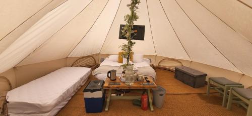 B&B Glamping Bell Tents at The Ring Pub in Rhos-y-bol