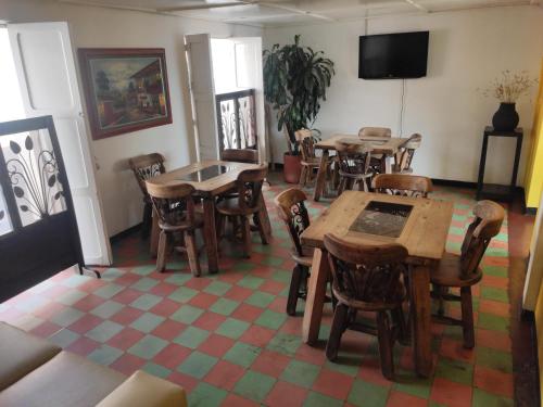 Étterem, Hotel Brisas del Nevado in Güicán