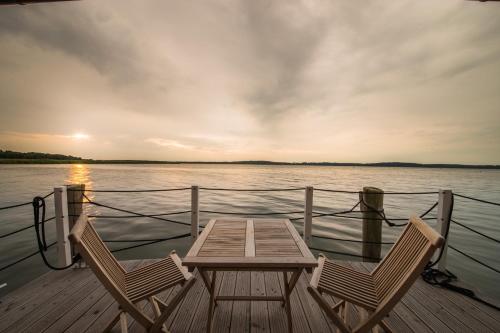Balkons/terase, Komfort-Hausboote am Naturhafen Krummin in Krummin