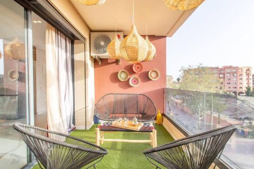Design, résidence standing, Salon modern, Terrasse, Marrakech (foto 10)