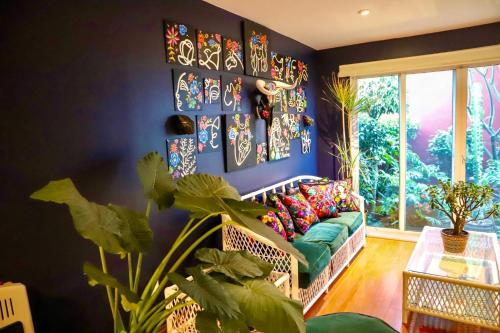 Luxurious Mid Century Modern folk art home in Mexico City, Mexico