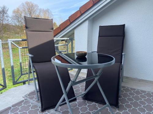 陽台/露台, Ferienwohnung Westerwaldblick Haiger in 海格爾