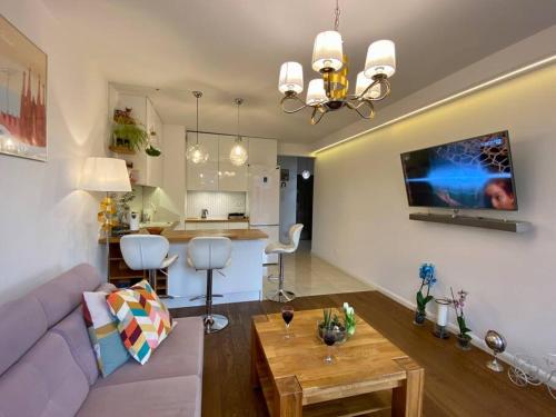 White and bright with riverside view and parking, Cracovia (foto 10)