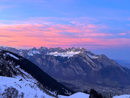 Kilátás, Berghotel Gaffia in Vilters-Wangs