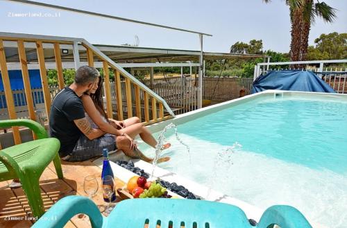 Swimming pool, בקתות הארבל in Tiberias