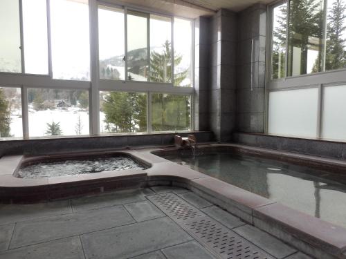 kąpiel w gorącym źródle, Hotel Rosenheim Hakuba in Hakuba